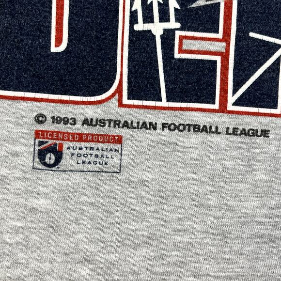 Vintage Melbourne Demons T-Shirt Adult Small Gray Australian Football League 90s - Picture 3 of 10